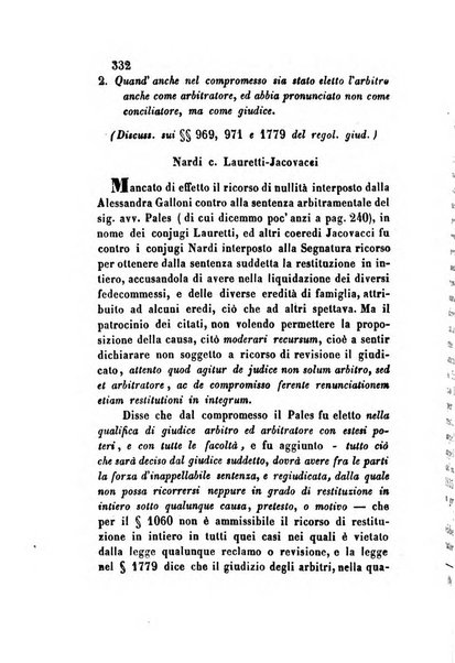 Giornale del Foro in cui si raccolgono le più importanti regiudicate dei supremi tribunali di Roma e dello Stato pontificio in materia civile