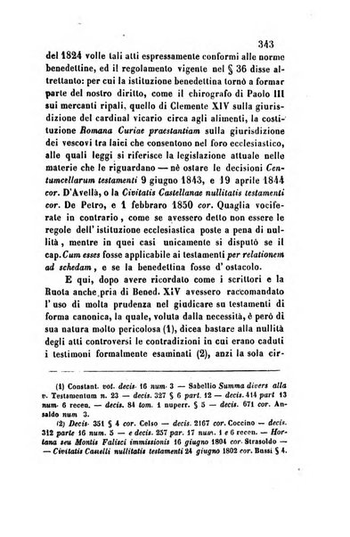 Giornale del Foro in cui si raccolgono le più importanti regiudicate dei supremi tribunali di Roma e dello Stato pontificio in materia civile