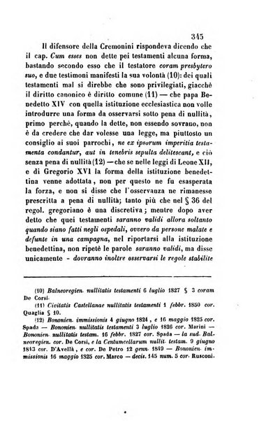 Giornale del Foro in cui si raccolgono le più importanti regiudicate dei supremi tribunali di Roma e dello Stato pontificio in materia civile