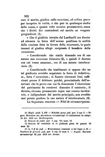 Giornale del Foro in cui si raccolgono le più importanti regiudicate dei supremi tribunali di Roma e dello Stato pontificio in materia civile