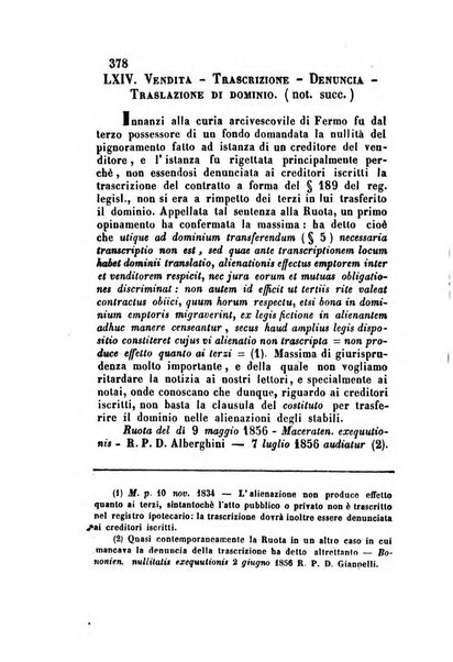 Giornale del Foro in cui si raccolgono le più importanti regiudicate dei supremi tribunali di Roma e dello Stato pontificio in materia civile