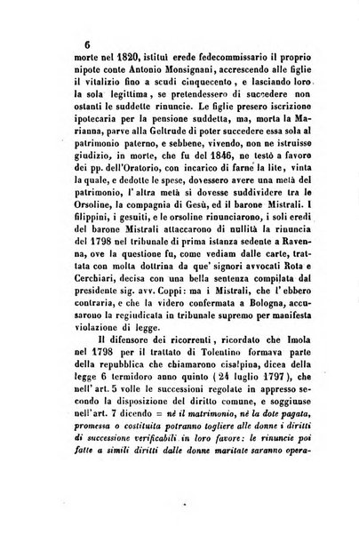 Giornale del Foro in cui si raccolgono le più importanti regiudicate dei supremi tribunali di Roma e dello Stato pontificio in materia civile