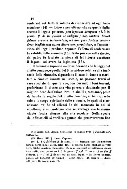 Giornale del Foro in cui si raccolgono le più importanti regiudicate dei supremi tribunali di Roma e dello Stato pontificio in materia civile