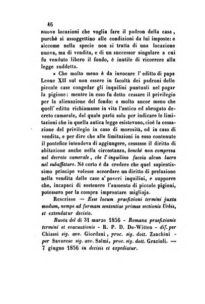 Giornale del Foro in cui si raccolgono le più importanti regiudicate dei supremi tribunali di Roma e dello Stato pontificio in materia civile