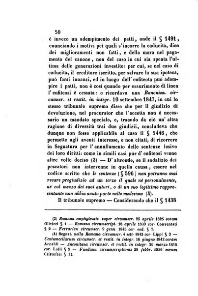 Giornale del Foro in cui si raccolgono le più importanti regiudicate dei supremi tribunali di Roma e dello Stato pontificio in materia civile