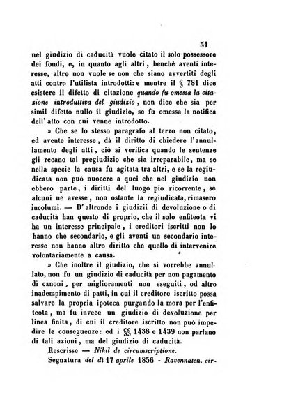 Giornale del Foro in cui si raccolgono le più importanti regiudicate dei supremi tribunali di Roma e dello Stato pontificio in materia civile