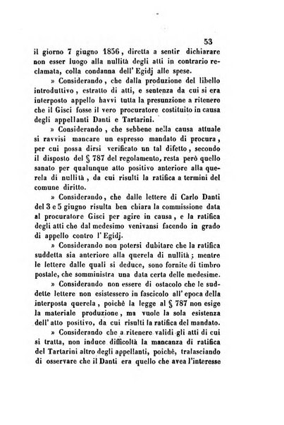 Giornale del Foro in cui si raccolgono le più importanti regiudicate dei supremi tribunali di Roma e dello Stato pontificio in materia civile