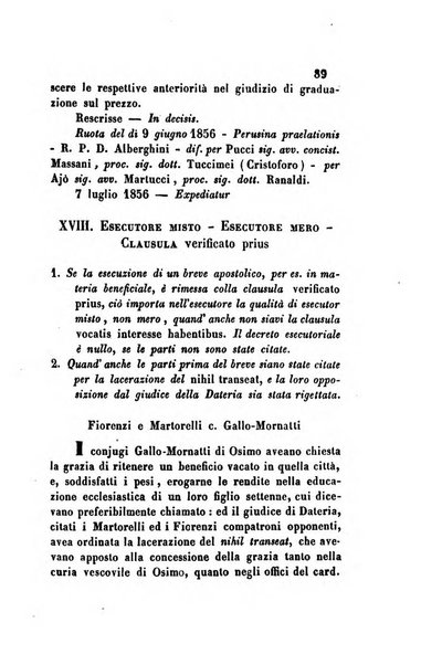 Giornale del Foro in cui si raccolgono le più importanti regiudicate dei supremi tribunali di Roma e dello Stato pontificio in materia civile