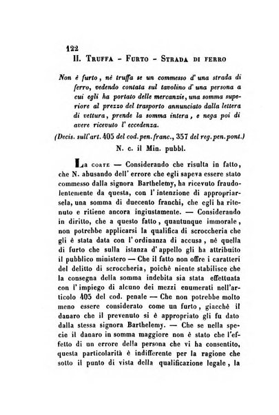 Giornale del Foro in cui si raccolgono le più importanti regiudicate dei supremi tribunali di Roma e dello Stato pontificio in materia civile