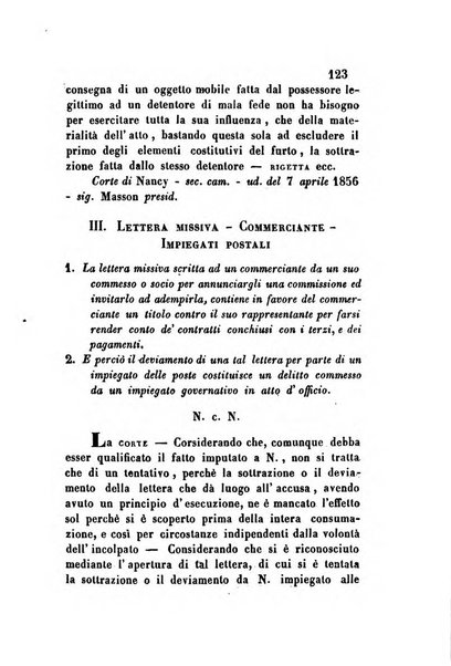 Giornale del Foro in cui si raccolgono le più importanti regiudicate dei supremi tribunali di Roma e dello Stato pontificio in materia civile