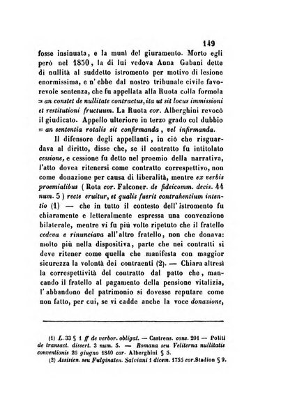 Giornale del Foro in cui si raccolgono le più importanti regiudicate dei supremi tribunali di Roma e dello Stato pontificio in materia civile