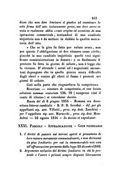 Giornale del Foro in cui si raccolgono le più importanti regiudicate dei supremi tribunali di Roma e dello Stato pontificio in materia civile