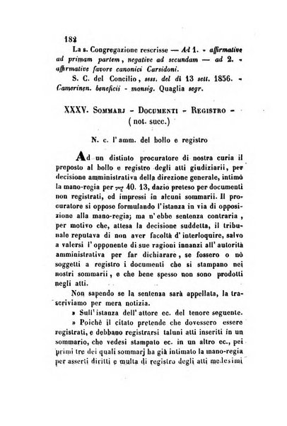 Giornale del Foro in cui si raccolgono le più importanti regiudicate dei supremi tribunali di Roma e dello Stato pontificio in materia civile