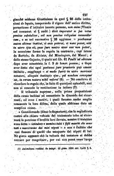 Giornale del Foro in cui si raccolgono le più importanti regiudicate dei supremi tribunali di Roma e dello Stato pontificio in materia civile