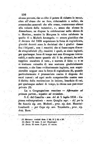 Giornale del Foro in cui si raccolgono le più importanti regiudicate dei supremi tribunali di Roma e dello Stato pontificio in materia civile