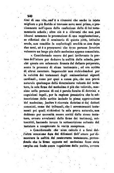 Giornale del Foro in cui si raccolgono le più importanti regiudicate dei supremi tribunali di Roma e dello Stato pontificio in materia civile