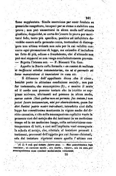 Giornale del Foro in cui si raccolgono le più importanti regiudicate dei supremi tribunali di Roma e dello Stato pontificio in materia civile