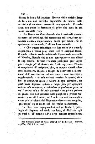 Giornale del Foro in cui si raccolgono le più importanti regiudicate dei supremi tribunali di Roma e dello Stato pontificio in materia civile