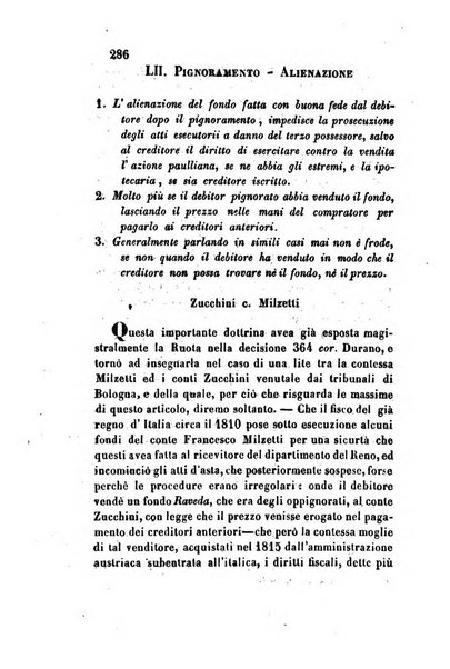 Giornale del Foro in cui si raccolgono le più importanti regiudicate dei supremi tribunali di Roma e dello Stato pontificio in materia civile