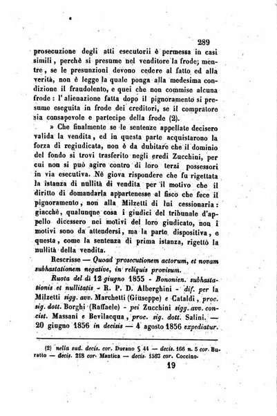 Giornale del Foro in cui si raccolgono le più importanti regiudicate dei supremi tribunali di Roma e dello Stato pontificio in materia civile