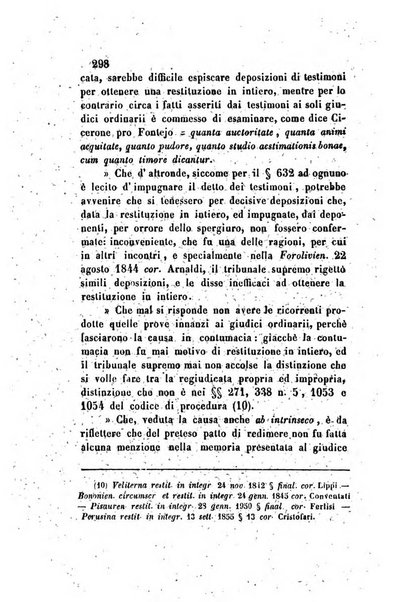 Giornale del Foro in cui si raccolgono le più importanti regiudicate dei supremi tribunali di Roma e dello Stato pontificio in materia civile