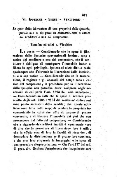 Giornale del Foro in cui si raccolgono le più importanti regiudicate dei supremi tribunali di Roma e dello Stato pontificio in materia civile