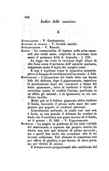 Giornale del Foro in cui si raccolgono le più importanti regiudicate dei supremi tribunali di Roma e dello Stato pontificio in materia civile