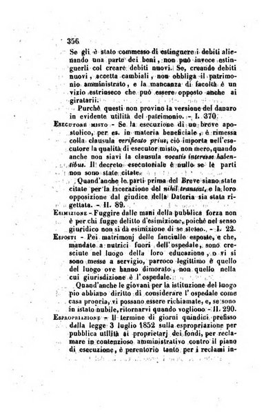 Giornale del Foro in cui si raccolgono le più importanti regiudicate dei supremi tribunali di Roma e dello Stato pontificio in materia civile