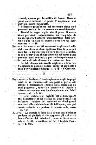 Giornale del Foro in cui si raccolgono le più importanti regiudicate dei supremi tribunali di Roma e dello Stato pontificio in materia civile