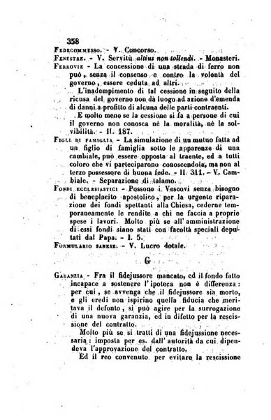 Giornale del Foro in cui si raccolgono le più importanti regiudicate dei supremi tribunali di Roma e dello Stato pontificio in materia civile