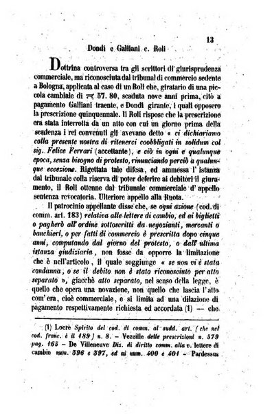 Giornale del Foro in cui si raccolgono le più importanti regiudicate dei supremi tribunali di Roma e dello Stato pontificio in materia civile