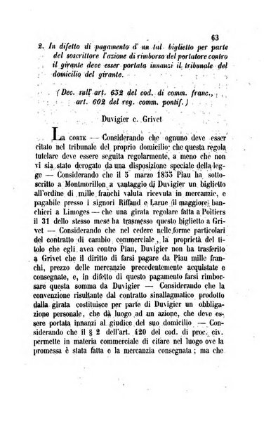 Giornale del Foro in cui si raccolgono le più importanti regiudicate dei supremi tribunali di Roma e dello Stato pontificio in materia civile