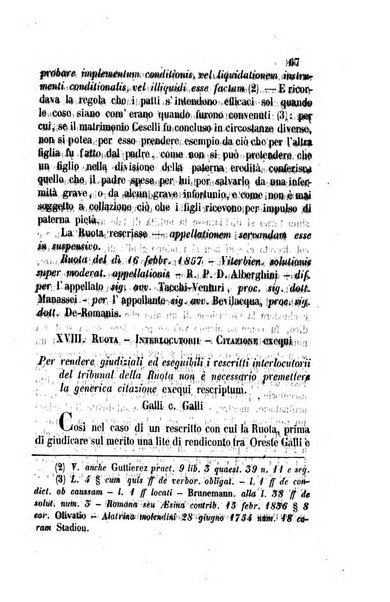 Giornale del Foro in cui si raccolgono le più importanti regiudicate dei supremi tribunali di Roma e dello Stato pontificio in materia civile