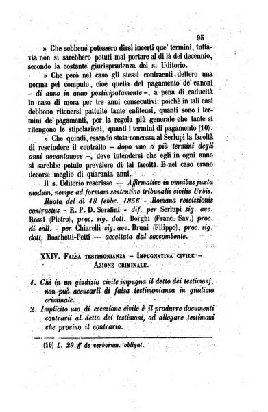 Giornale del Foro in cui si raccolgono le più importanti regiudicate dei supremi tribunali di Roma e dello Stato pontificio in materia civile