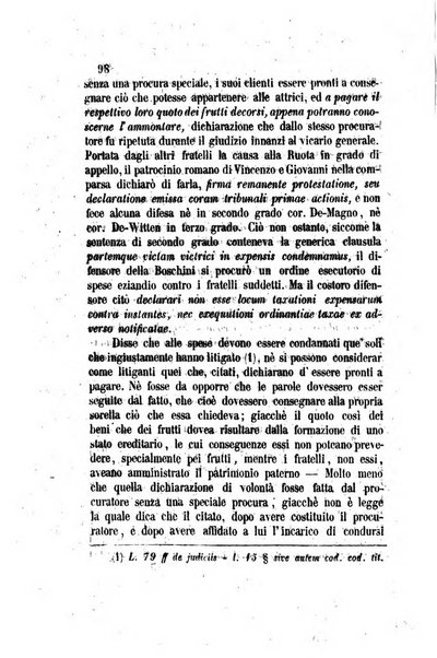 Giornale del Foro in cui si raccolgono le più importanti regiudicate dei supremi tribunali di Roma e dello Stato pontificio in materia civile