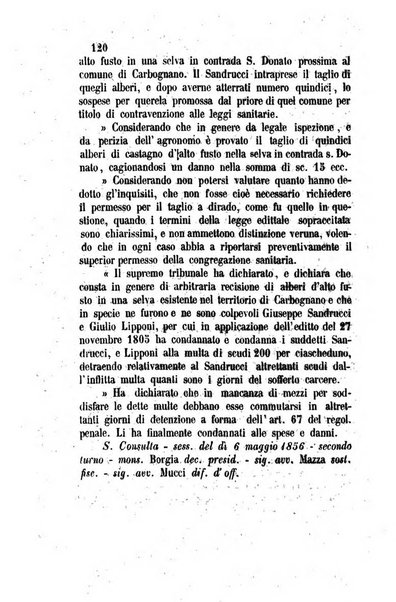 Giornale del Foro in cui si raccolgono le più importanti regiudicate dei supremi tribunali di Roma e dello Stato pontificio in materia civile