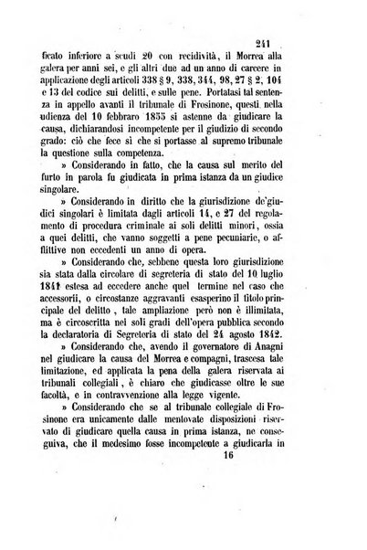 Giornale del Foro in cui si raccolgono le più importanti regiudicate dei supremi tribunali di Roma e dello Stato pontificio in materia civile