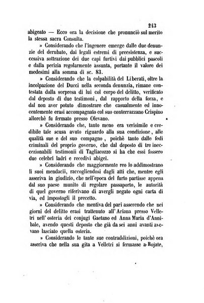 Giornale del Foro in cui si raccolgono le più importanti regiudicate dei supremi tribunali di Roma e dello Stato pontificio in materia civile