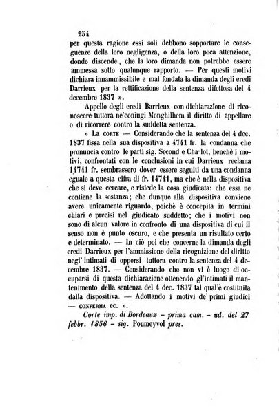 Giornale del Foro in cui si raccolgono le più importanti regiudicate dei supremi tribunali di Roma e dello Stato pontificio in materia civile