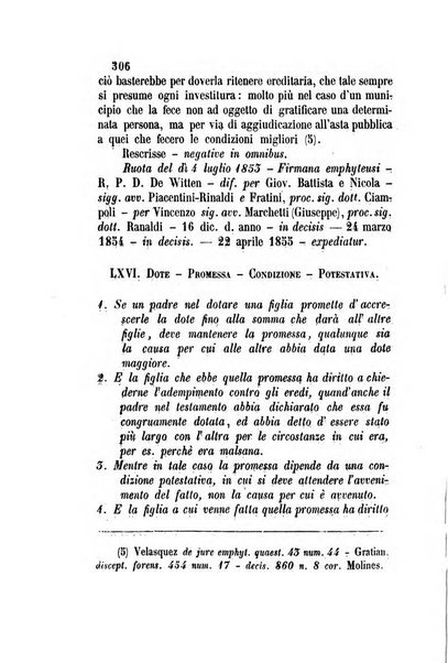 Giornale del Foro in cui si raccolgono le più importanti regiudicate dei supremi tribunali di Roma e dello Stato pontificio in materia civile