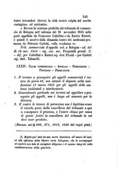 Giornale del Foro in cui si raccolgono le più importanti regiudicate dei supremi tribunali di Roma e dello Stato pontificio in materia civile