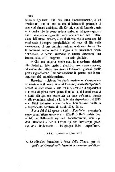 Giornale del Foro in cui si raccolgono le più importanti regiudicate dei supremi tribunali di Roma e dello Stato pontificio in materia civile