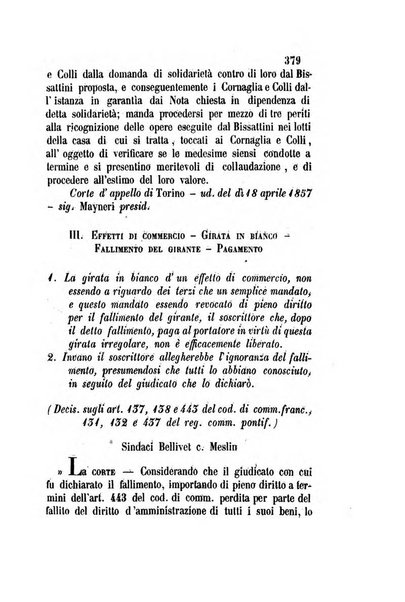 Giornale del Foro in cui si raccolgono le più importanti regiudicate dei supremi tribunali di Roma e dello Stato pontificio in materia civile