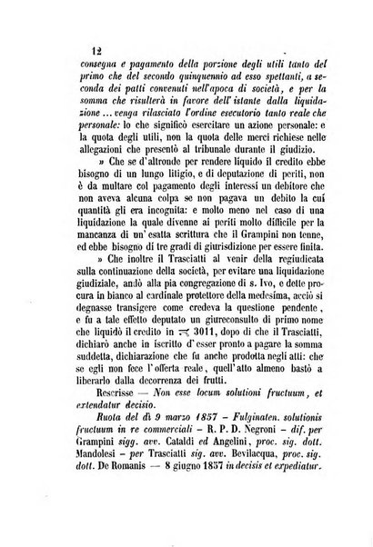 Giornale del Foro in cui si raccolgono le più importanti regiudicate dei supremi tribunali di Roma e dello Stato pontificio in materia civile