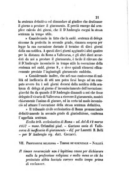 Giornale del Foro in cui si raccolgono le più importanti regiudicate dei supremi tribunali di Roma e dello Stato pontificio in materia civile