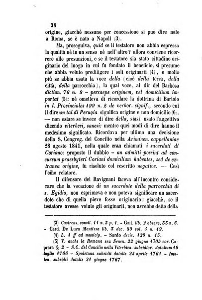 Giornale del Foro in cui si raccolgono le più importanti regiudicate dei supremi tribunali di Roma e dello Stato pontificio in materia civile