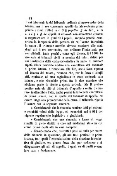 Giornale del Foro in cui si raccolgono le più importanti regiudicate dei supremi tribunali di Roma e dello Stato pontificio in materia civile