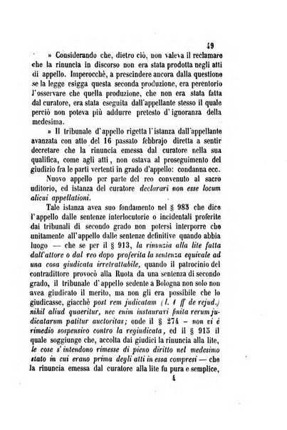 Giornale del Foro in cui si raccolgono le più importanti regiudicate dei supremi tribunali di Roma e dello Stato pontificio in materia civile