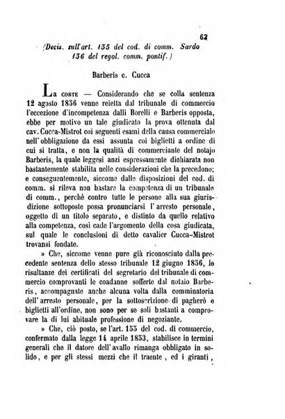 Giornale del Foro in cui si raccolgono le più importanti regiudicate dei supremi tribunali di Roma e dello Stato pontificio in materia civile