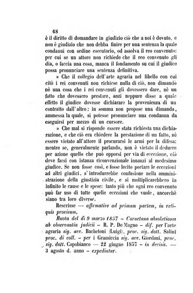 Giornale del Foro in cui si raccolgono le più importanti regiudicate dei supremi tribunali di Roma e dello Stato pontificio in materia civile